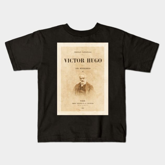 Victor Hugo - Les Miserables, book Kids T-Shirt by Labonneepoque